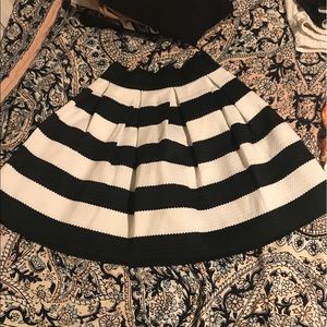 Black and white stripped skirt